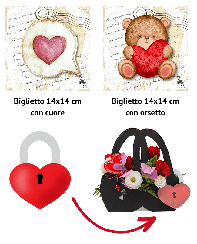 Veropensiero biglietti forma lucchetto