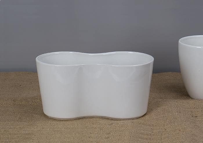 Vaso orchidea doppio in ceramica colorata cm 28 h13