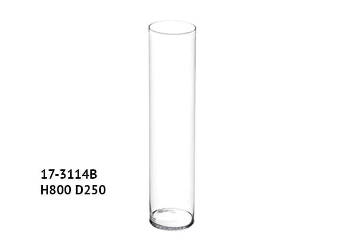 Cilindro vetro spesso diametro 25 alto 80 cm