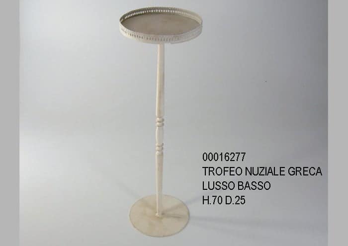 Alzata in ferro per addobbi con greca di altezza 70 cm