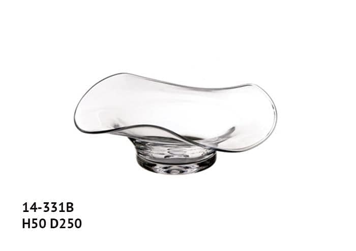 Piatto vetro ondulato per centrotavola diametro 25 cm