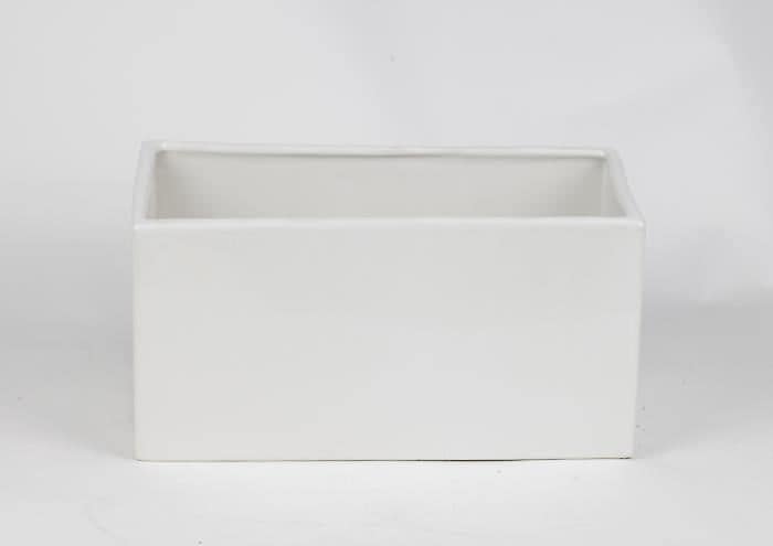 Vaso rettangolare in ceramica per piante cm 26x14 h13