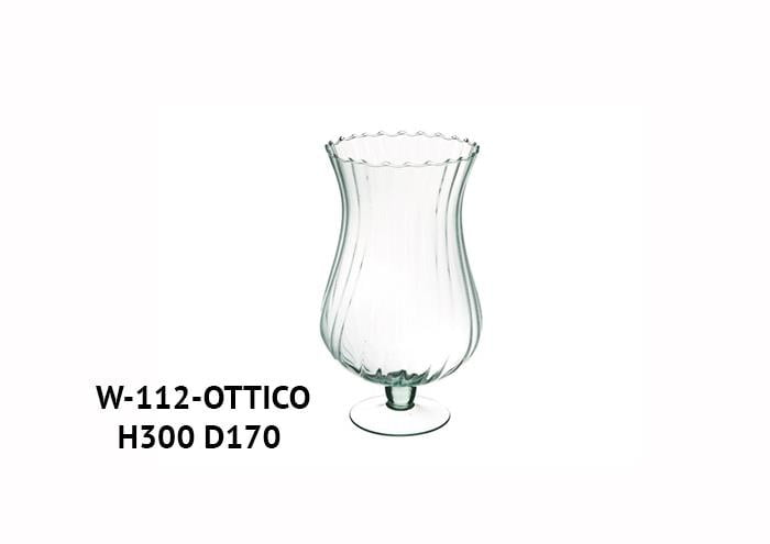 Calice vetro ottico in vetro riciclato diametro 17 alto 30 cm