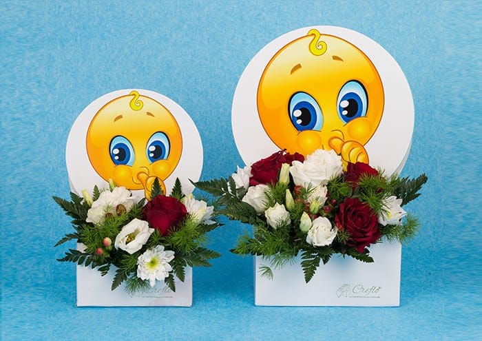 Scatole personalizzate con sticker Emojiflò Baby boy