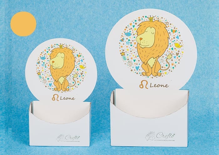 Scatole personalizzate con sticker colorati segno Leone - Creflò Symbol- piccolo