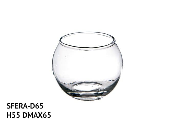 Boule di vetro mini diametro 6,5 cm