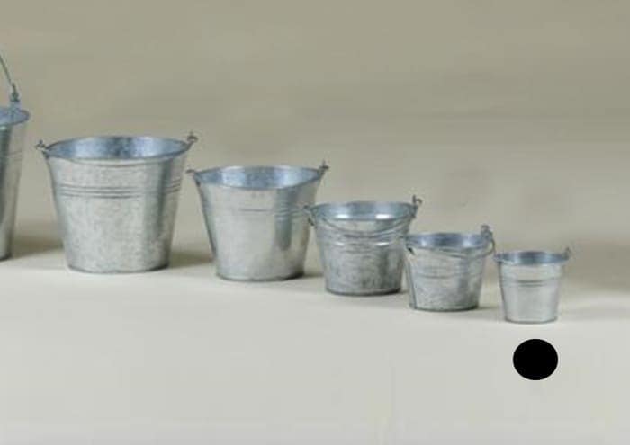 Immagine e commerce Secchielli latta naturale manico per piante vaso 6 cm