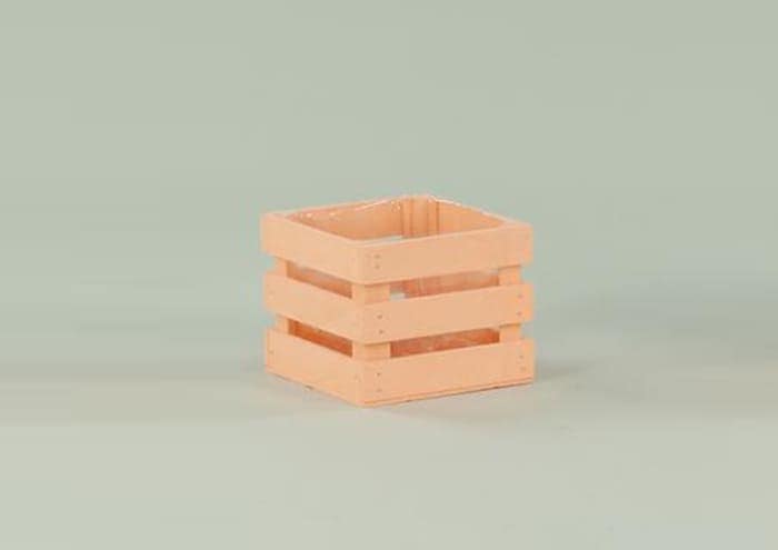 Immagine e commerce Cassette in legno salmone a doghe larghe per vaso 10 cm