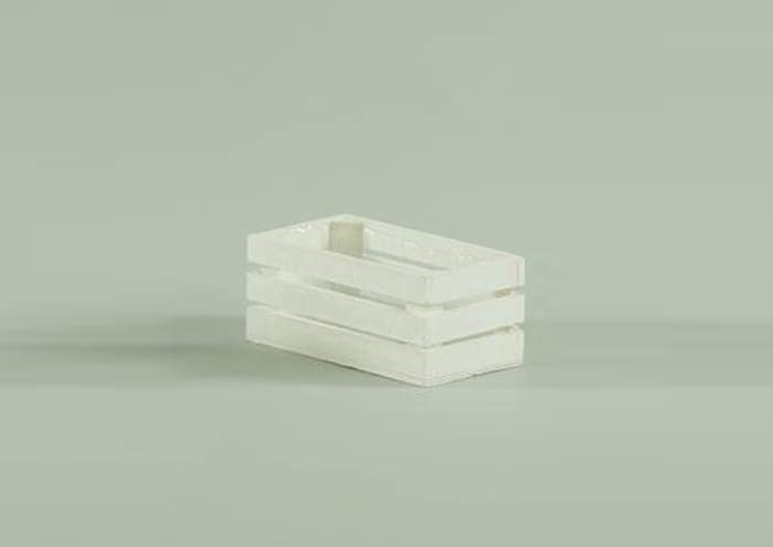 Immagine e commerce Cassetta legno rettangolare bianca x2 piante vaso 6 cm