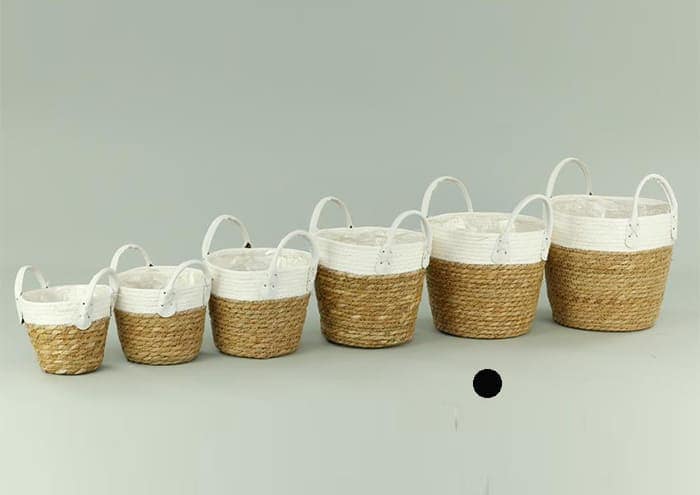 Immagine-e-commerce-Portavaso in vimini bianco e corda naturale diametro 21