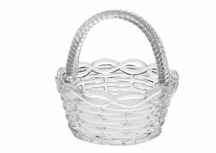 Immagine e commerce Cestino stile vintage in vetro diametro 15 cm