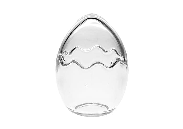 Immagine e commerce Scatola in vetro a forma di uovo alto 10 cm