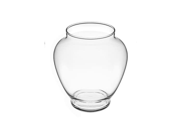 Immagine e commerce Vaso vetro riciclato cm 14 forma pancia larga collo corto