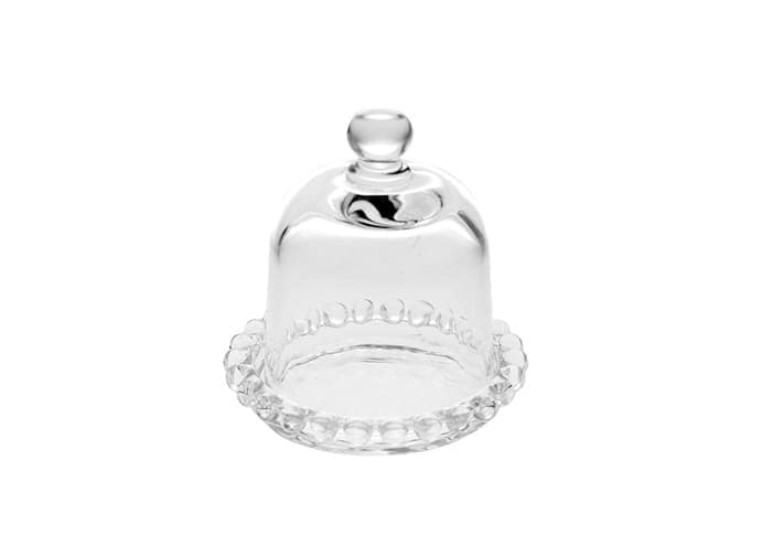 Immagine e commerce Campana di vetro con piattino decorato cm 10 h9.5