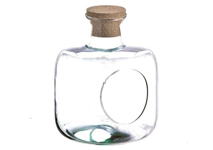 Immagine e commerce Bottiglia vetro cilindrica collo stretto con tappo sughero cm 23