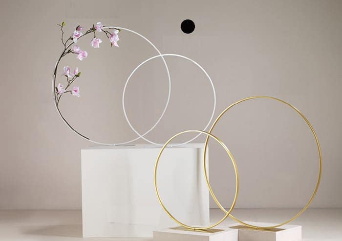 Immagine e commerce Cerchio con base per allestimenti di eventi d.75 cm colore bianco