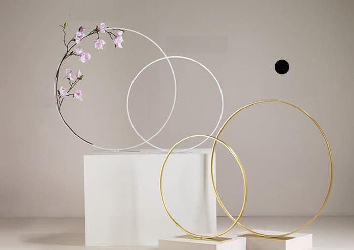 Immagine e commerce Cerchio con base per allestimenti di eventi d.100 cm colore oro