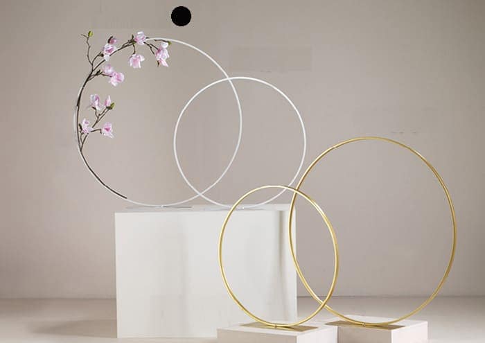 Immagine e commerce Cerchio con base per allestimenti di eventi d.100 colore bianco