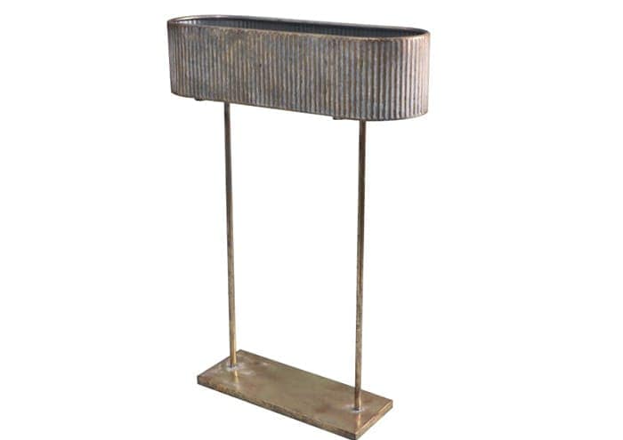 Immagine e commerce Porta piante da interno ovale con piedistallo alto 78 cm