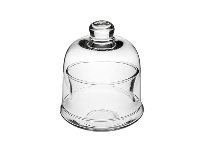 Immagine e commerce Vasetto vetro bomboniera forma coppetta con cupola cm 9 h15