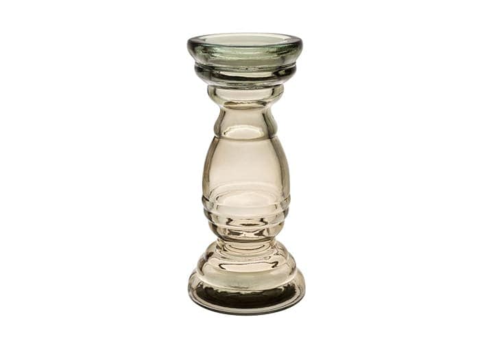Immagine e commerce Candeliere vetro colore tortora stile vintage alto 27 cm