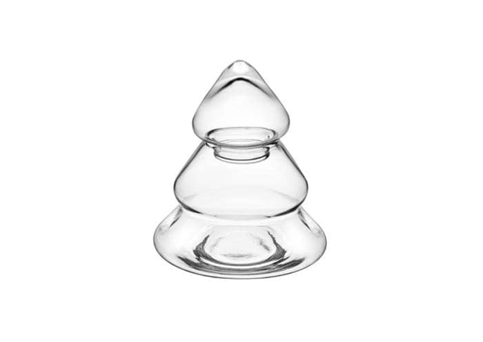 Immagine e commerce Albero Natale vetro vuoto con coperchio cm 18 h25