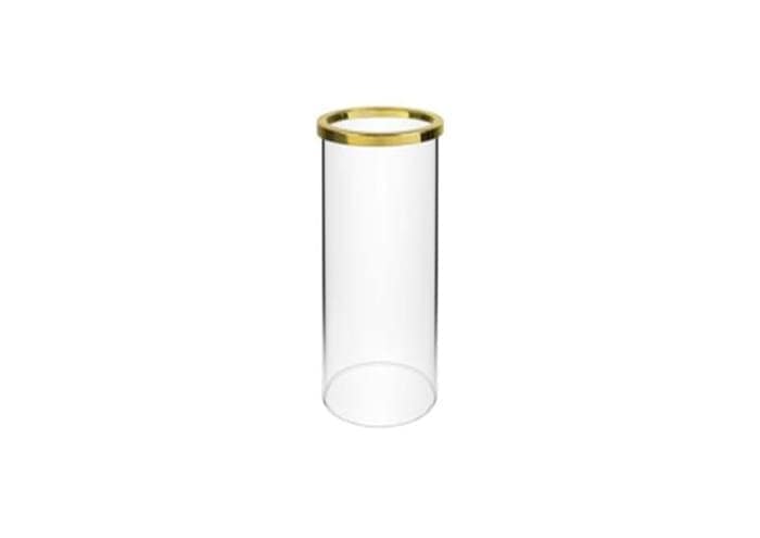 Immagine e commerce Parafiamma vetro con bordo oro cm 7 h23
