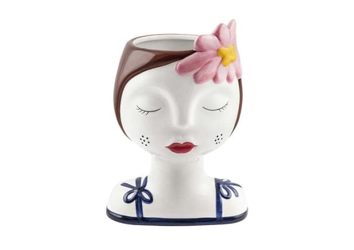 Immagine e commerce Viso Donna con fiore tra i capelli castani alto 21 cm