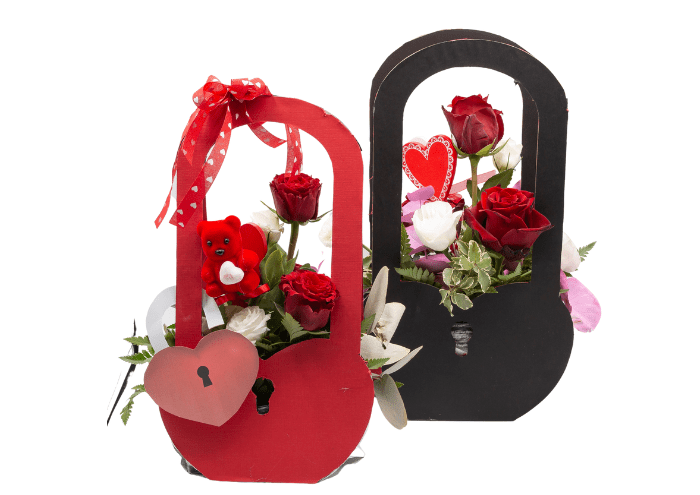 Lucchetto cuore bag grande alto 40 cm - mix 3 colori