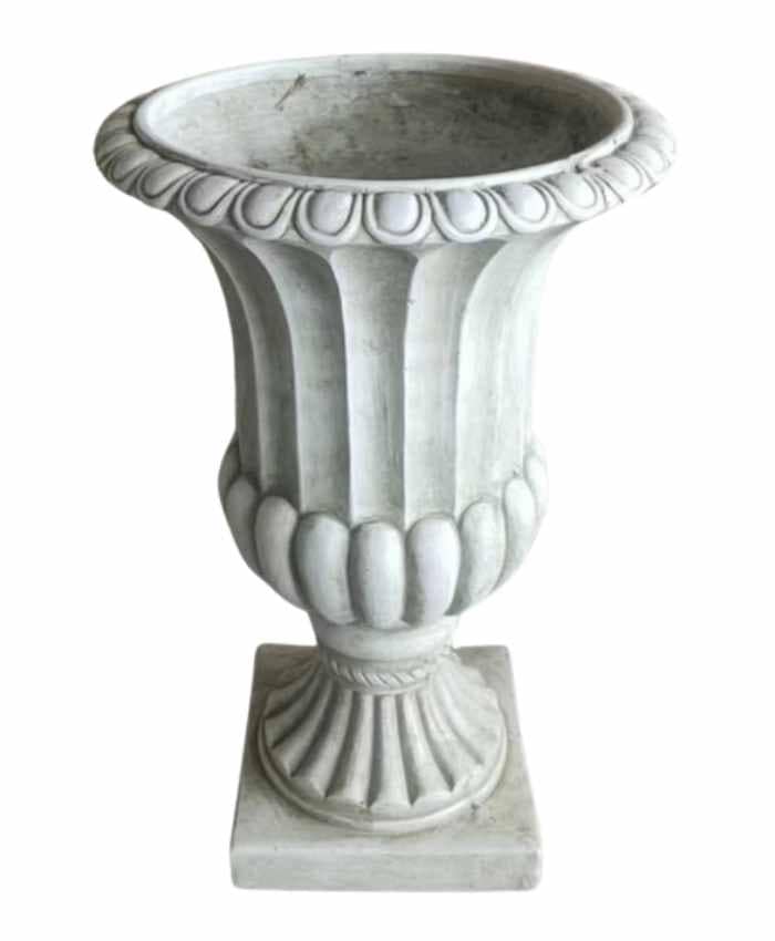 Immagine e commerce Calice impero per addobbi floreali base quadra cm 49x49 h70 fiberclay bianco