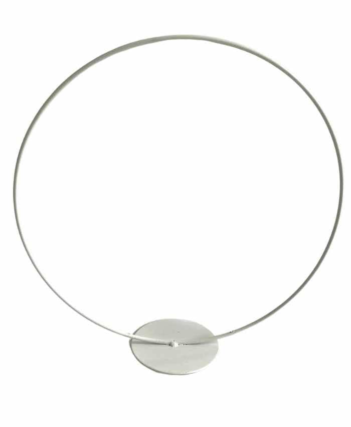 Immagine e commerce Cerchio metallo bianco da appoggiare per addobbi floreali anello 40 cm