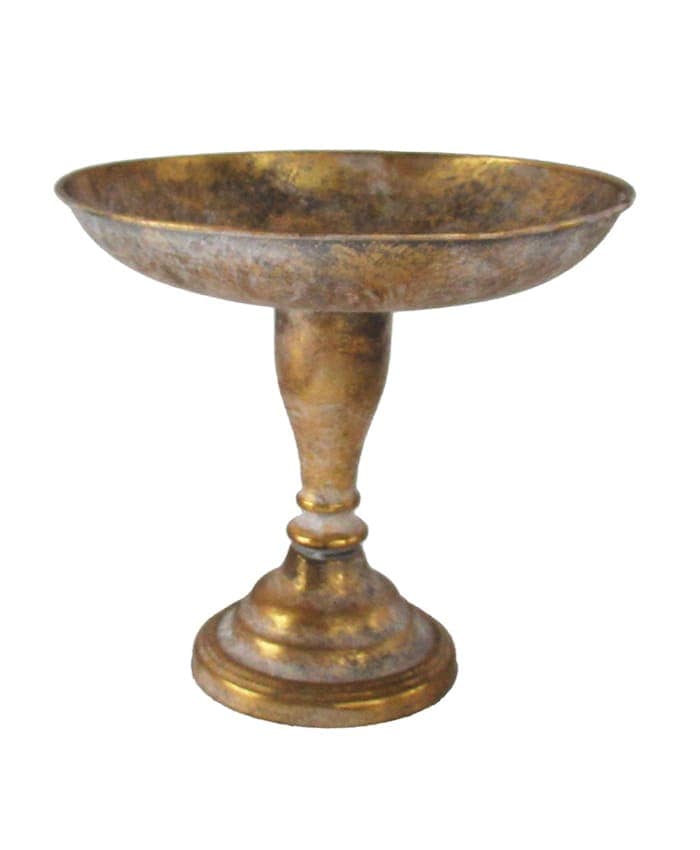 Immagine e commerce Alzata metallo oro ovale piede ondulato per centrotavola matrimonio cm 32x29 h32