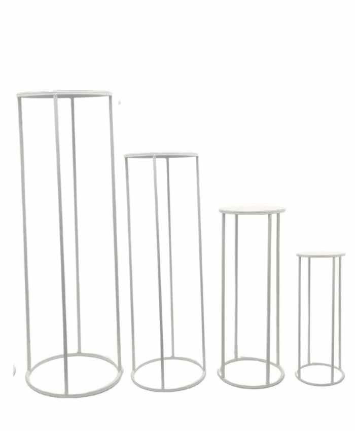 serie-4-alzate-per-fiori-metallo-bianco-forma-tonda-alte-da-40-a-100-cm