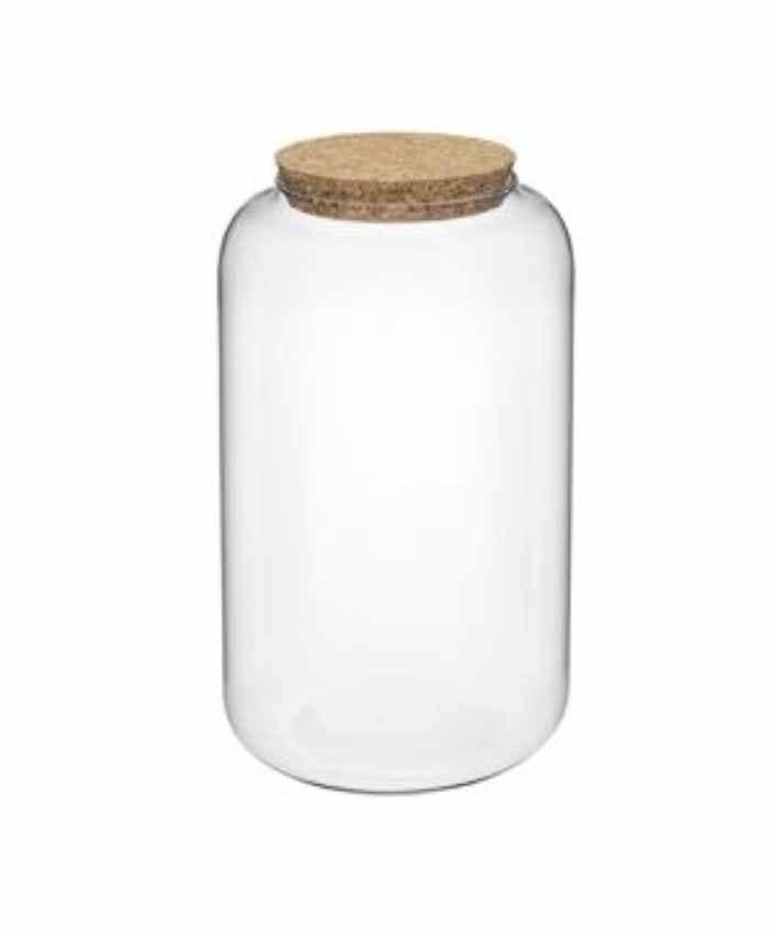 Immagine e commerce Vaso vetro cilindrico con tappo sughero per Terrarium diametro 12 alto 23 cm