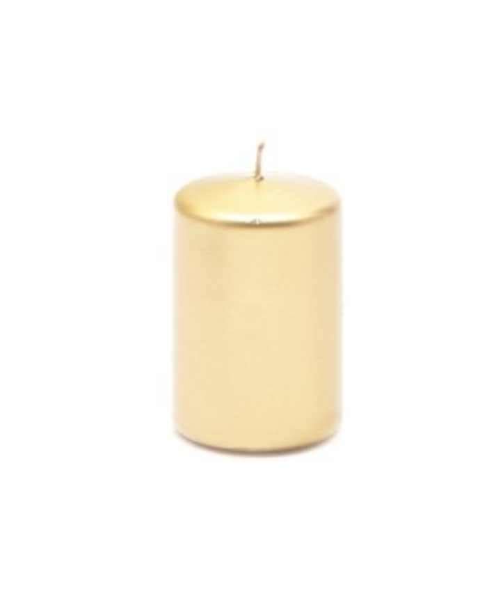 Immagine e commerce Candela Moccolo antigoccia in cera diametro 6 alta 9 cm confezione 16 pz - Oro