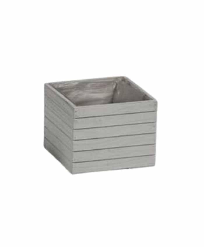 Immagine-e-commerce-Cassetta quadrata in legno grigio per piante vaso diametro cm 12