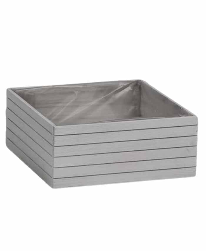 Immagine-e-commerce-Cassetta grigia quadrata in legno bassa 22X22 H 9 CM
