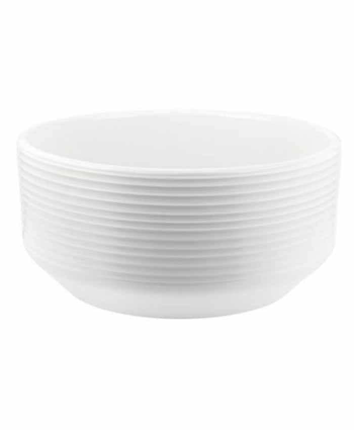 Immagine e commerce Ciotola in ceramica Tonda con decoro righe diametro 30 cm Bianca