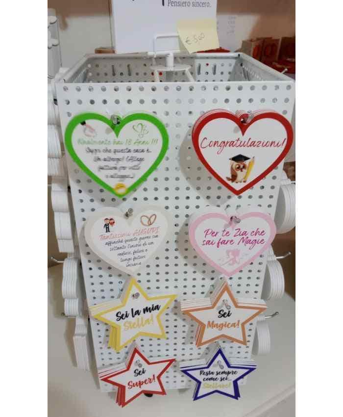 Cuoricino in forex con dedica romantica CHIAVE CUORE cm 10 h9 by Veropensiero - immagine 5