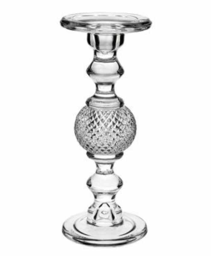 Immagine e commerce Porta candela in vetro con sfera effetto diamante diametro 11 alto 29 cm