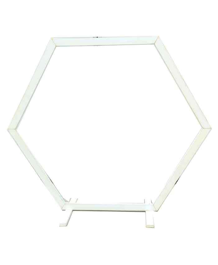 Immagine e commerce Arco in legno Bianco Esagonale200x60 h2100 cm