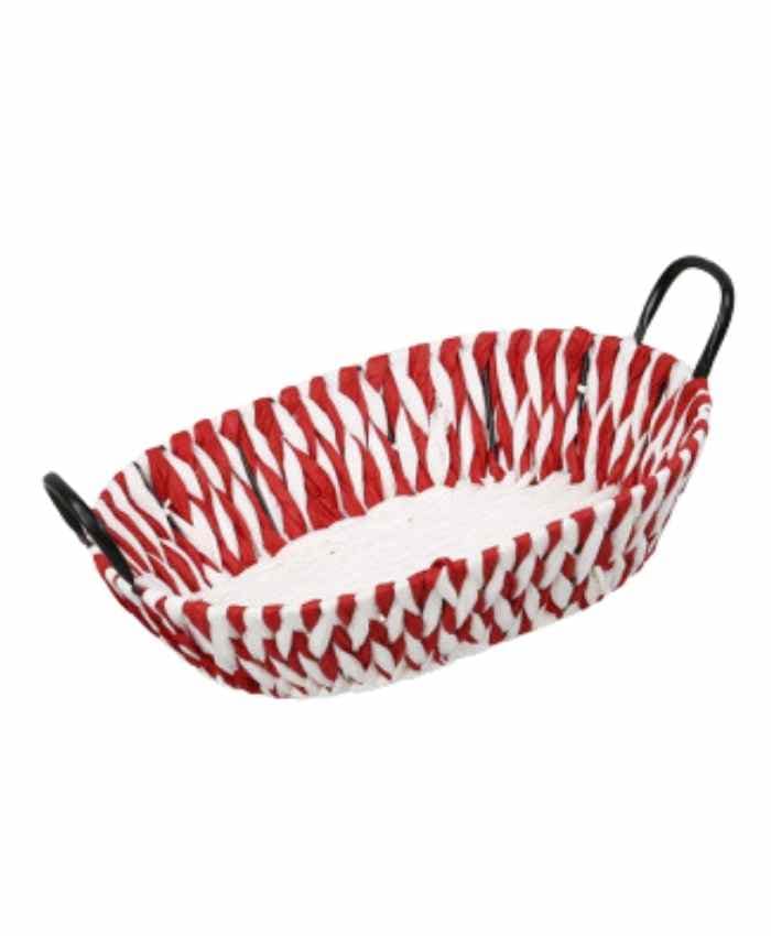 Immagine e commerce Cesto confezionamento bicolore ovale con manici cm 38x28 h 14