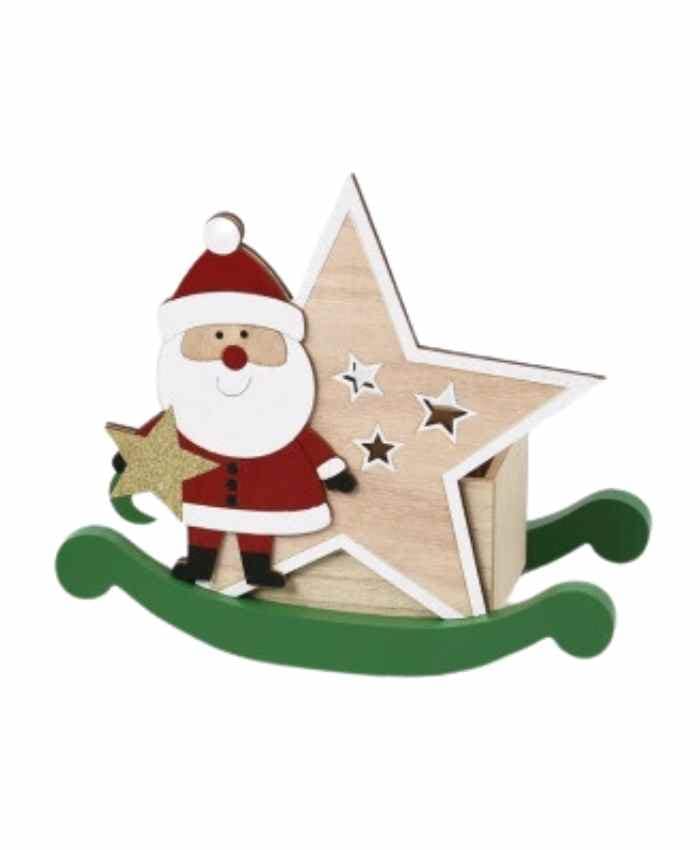 Immagine-e-commerce-Cesto confezionamento Natale contenitore in legno Slitta Babbo Natale cm 24x11 h 22