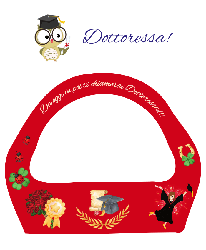 Shorty Middle Mix Laurea Borsetta per fiori con dedica laurea