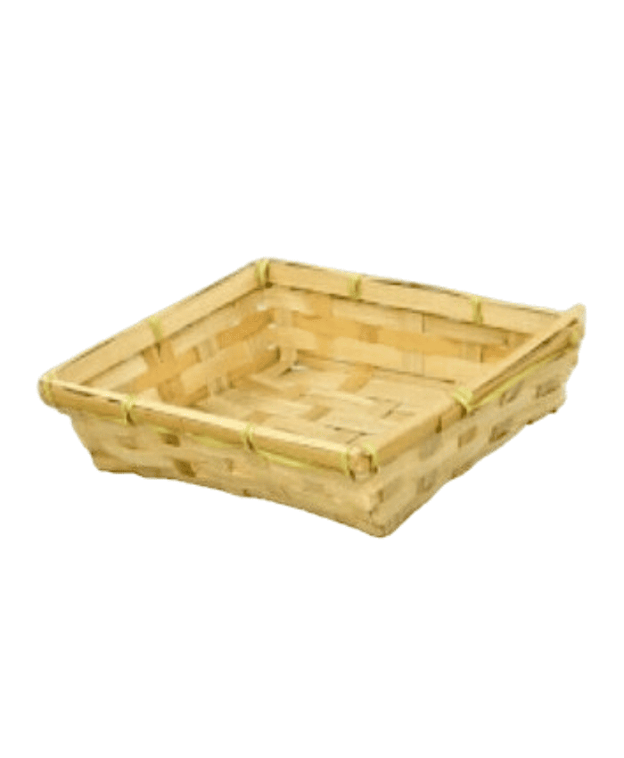 Immagine-e-commerce-Cestino natalizio vuoto forma rettangolare in bamboo naturale cm 23x17 h4
