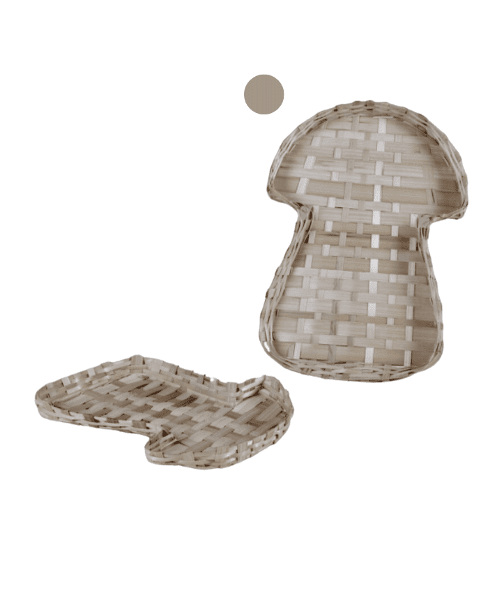 Immagine-e-commerce-Cestino natalizio vuoto forma fungo in bamboo naturale cm 25x18 h2