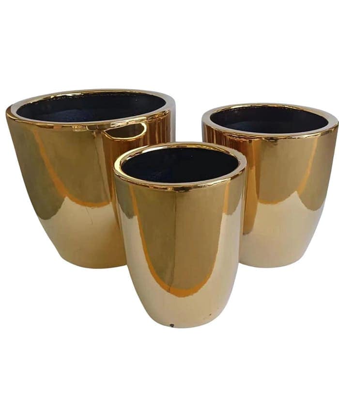 Immagine-e-commerce-Serie 3 vasi da interno grandi dimensioni forma svasata diametro cm 26-33-40 oro lucido