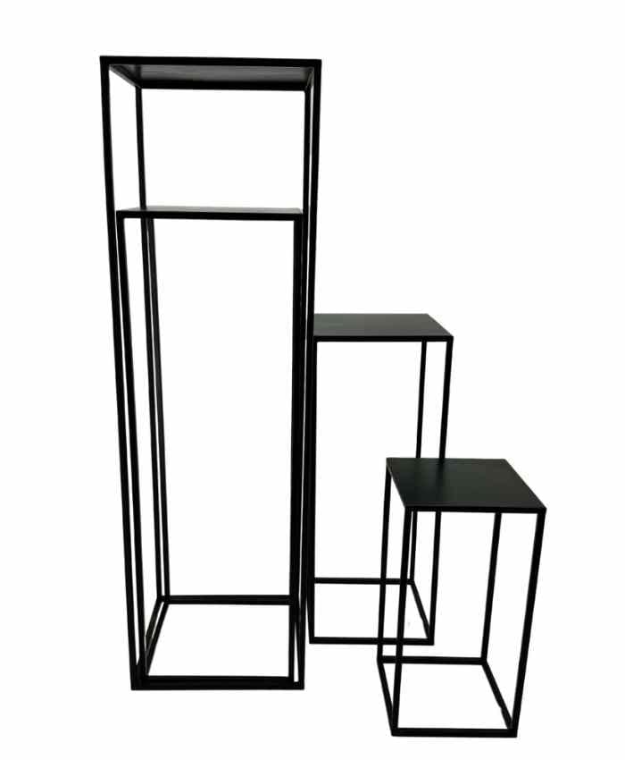 serie-4-strutture-in-metallo-rettangolari-nero-con-appoggio