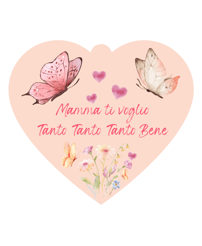 Immagine e commerce Cuoricino in forex rosa con dedica Mamma tvb cm 10 h9