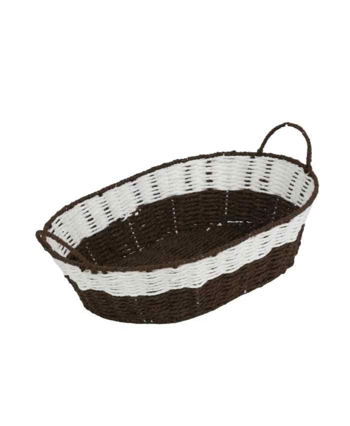 Immagine e commerce Cesto confezionamento Natale in corda bicolore cm 36x27 h 11